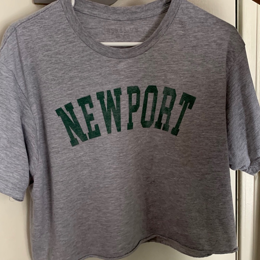 Gray crop top